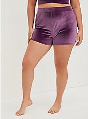 Plus Size High Waist Boyshort Panty - Velour Purple, BLACKBERRY, alternate