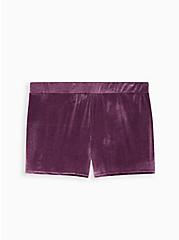 Plus Size High Waist Boyshort Panty - Velour Purple, BLACKBERRY, hi-res
