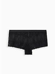Plus Size Cheeky Panty - Chenille Lace Black, RICH BLACK, hi-res