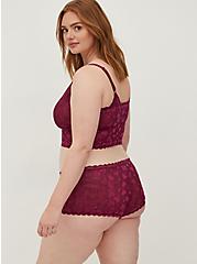 Plus Size Cheeky Panty - Lace Hearts Pink, NAVARRA, alternate