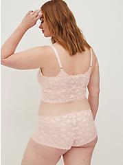 Plus Size Cheeky Panty - Lace Hearts Pink, DOGWOOD PINK, alternate