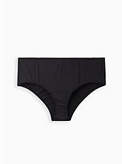 Open Back Cheeky Panty - Satin & Lace Bow Black, RICH BLACK, hi-res