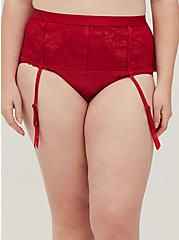 Garter - Lace Bow Red, JESTER RED, alternate