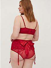 Garter Skirt - Lace Bow Red, JESTER RED, hi-res