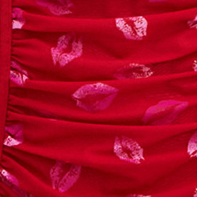 Plus Size Underwire Merrywidow - Ruffle Mesh Lips Red, HOLIDAY LIPS, swatch