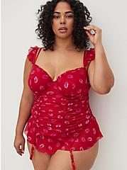 Underwire Merrywidow - Ruffle Mesh Lips Red, HOLIDAY LIPS, hi-res