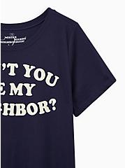 Plus Size Slim Fit Crew Tee - Signature Jersey Mister Rodgers Navy, PEACOAT, alternate