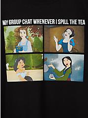 Slim Fit Crew Tee - Signature Jersey Disney Princess Tea Meme, DEEP BLACK, alternate