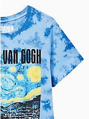 Plus Size Classic Fit Crew Tee – Van Gogh Tie Dye Navy Blue, PEACOAT TIE DYE- NAVY, alternate