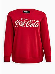Sweatshirt - Cozy Fleece Coca Cola Red, JESTER RED, hi-res