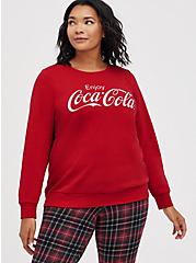 Sweatshirt - Cozy Fleece Coca Cola Red, JESTER RED, hi-res