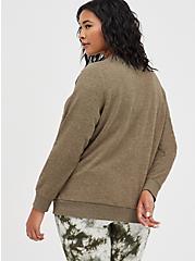 Plus Size Sweatshirt - Cozy Fleece Yosemite Dusty Olive, DEEP DEPTHS, alternate