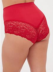 Plus Size Seamless Flirt High Waist Cheeky Panty - Red, JESTER RED, alternate