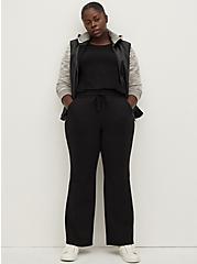 Plus Size Flare Pant - Ultra Soft Fleece Black, DEEP BLACK, hi-res