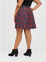 Mini Twill Pleated Skater Skirt, , alternate