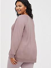 Raglan Sweatshirt - Ultra Soft Fleece Purple, PURPLE, alternate