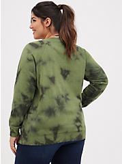 Sweatshirt - Cozy Fleece Pumpkin Patch Tie Dye Green, GREEN, alternate