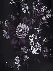 Plus Size Blouse - Georgette Floral Black, FLORAL - BLACK, alternate
