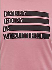 Plus Size Everyday Tee - Signature Jersey Every Body Is Beautiful Rose, MESA ROSA, alternate
