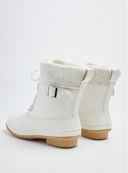 Water-Resistant Bootie - Ivory Faux Leather (WW), IVORY, alternate