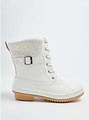Water-Resistant Bootie - Ivory Faux Leather (WW), IVORY, alternate