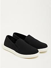 Plus Size Slip On Sneaker - Canvas Black (WW), BLACK, hi-res