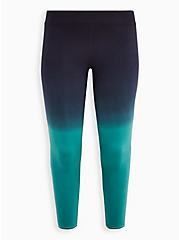 Plus Size Premium Legging - Dip Dye Blue & Teal, BLUE, hi-res