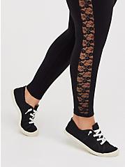 Premium Legging Lace Side - Black, BLACK, alternate