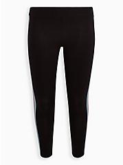 Plus Size Premium Legging - Multicolor Side Stripe Black, BLACK, hi-res