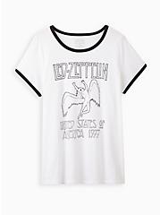 Led Zeppelin Classic Fit Ringer Tee - Cotton White, BRIGHT WHITE, hi-res