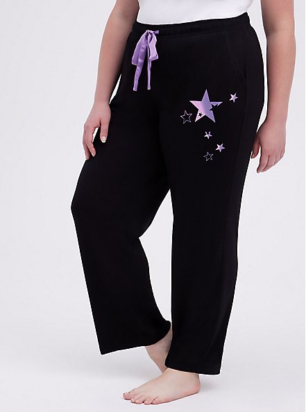 Plus Size Sleep Pant - Super Soft Stars Black, DEEP BLACK, alternate