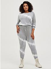 Plus Size Sleep Sweatshirt - Dream Fleece Tie Dye Grey, MULTI, alternate