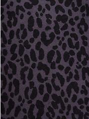 Plus Size Sleep Sweatshirt - Super Soft Plush Leopard Black, MULTI, alternate