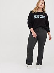 Plus Size Sweatshirt - Cozy Fleece East Coast Black, DEEP BLACK, alternate