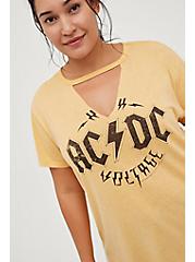 Plus Size Choker Tee - AC/DC Yellow, HABANERO GOLD, alternate