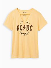 Plus Size Choker Tee - AC/DC Yellow, HABANERO GOLD, hi-res
