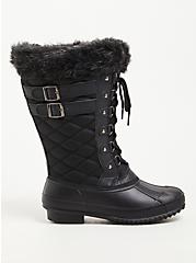 Plus Size Water Resistant Boot - Nylon Black (WW), BLACK, alternate