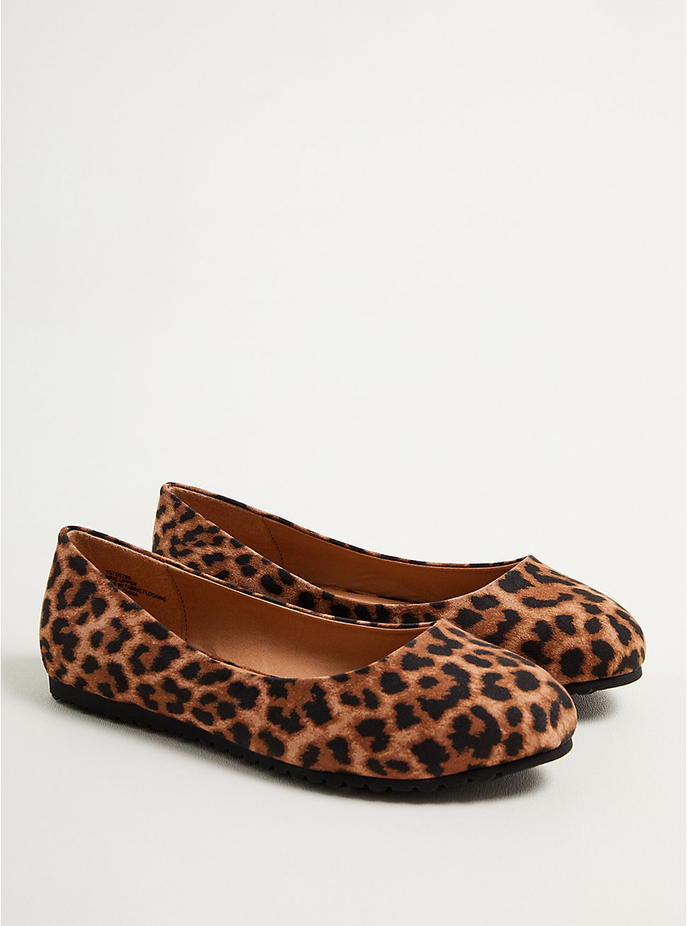 Almond Toe Flat - Leopard Faux Suede (WW), LEOPARD, hi-res