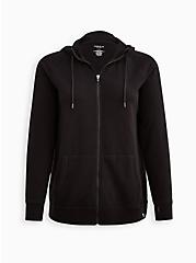 Plus Size Active Zip Hoodie - Everyday Fleece Black, DEEP BLACK, hi-res