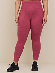 Super Soft Performance Jersey Full Length Active Legging With Patch Pocket, DUSTY ROSE, alternate
