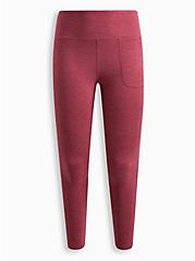 Super Soft Performance Jersey Full Length Active Legging With Patch Pocket, DUSTY ROSE, hi-res