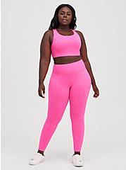Plus Size Full Length Legging - Super Soft Performance Jersey Neon Pink, PINK GLO, alternate