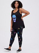 Wicking Active Tank - Performance Cotton Holographic Skull Black, , hi-res