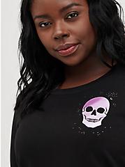 Plus Size Active Sweatshirt - Cupro Skull Black, DEEP BLACK, alternate
