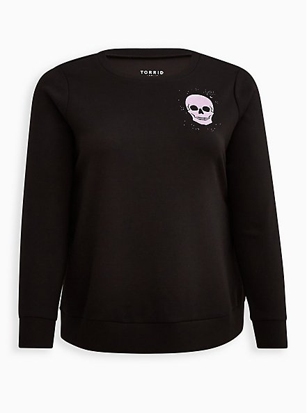Active Sweatshirt - Cupro Skull Black, DEEP BLACK, hi-res