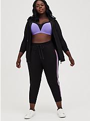 Relaxed Fit Active Jogger - Cupro Black Stripe, DEEP BLACK, alternate