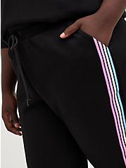 Relaxed Fit Active Jogger - Cupro Black Stripe, DEEP BLACK, alternate