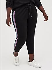 Plus Size Relaxed Fit Active Jogger - Cupro Black Stripe, DEEP BLACK, hi-res