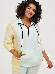 Plus Size Active Zip Sweatshirt - Everyday Fleece Tie Dye, TIE DYE, hi-res