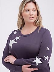 Plus Size Active Sweatshirt - Cupro Active Stars Grey, NINE IRON, alternate